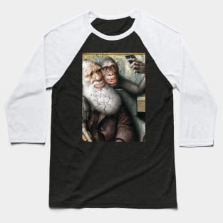 darwin and monkey Baseball T-Shirt